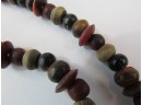 Vintage Single Strand NECKLACE, Multicolor Wood Beads, Slip Over Style, Approx 36' Length