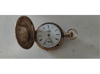Antique Ladies Elgin Gold Plated Pocket Watch