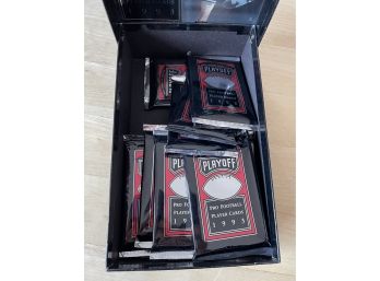 1993 NFL Pro Football Player Card Packs In Original Box. Comes With 18 Opened Packs