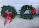 3 Large Christmas Wreaths, The Big One Is 26 Inches