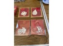 Christmas Lot: Thomas Kinkade Clock Mikasa Lead Crystal Dish Lighted Fire Station Lenox Ornaments
