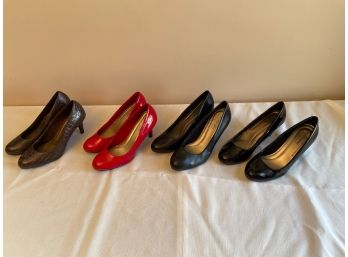 4 Pairs Comfort Plus High Heel Women's Dess Shoes Size 7