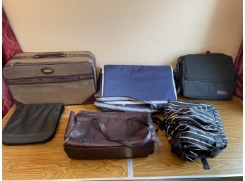 Lot Of 8 Suitcase Carrying Cases Handbags Thermal Cooler Bag CD Case Etc