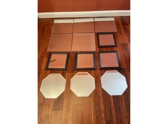 12 Pc Lot: 8 Mirrors 12' Or Less, Can Also Be Used For Tabletop Centerpiece Crafting. 4 Document Frames