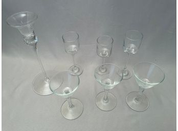 Stem Glasses And Candle Holders