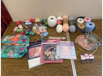 Lot Of Knitting & Crafts Supplies, Balloons & Placements You Can Write On