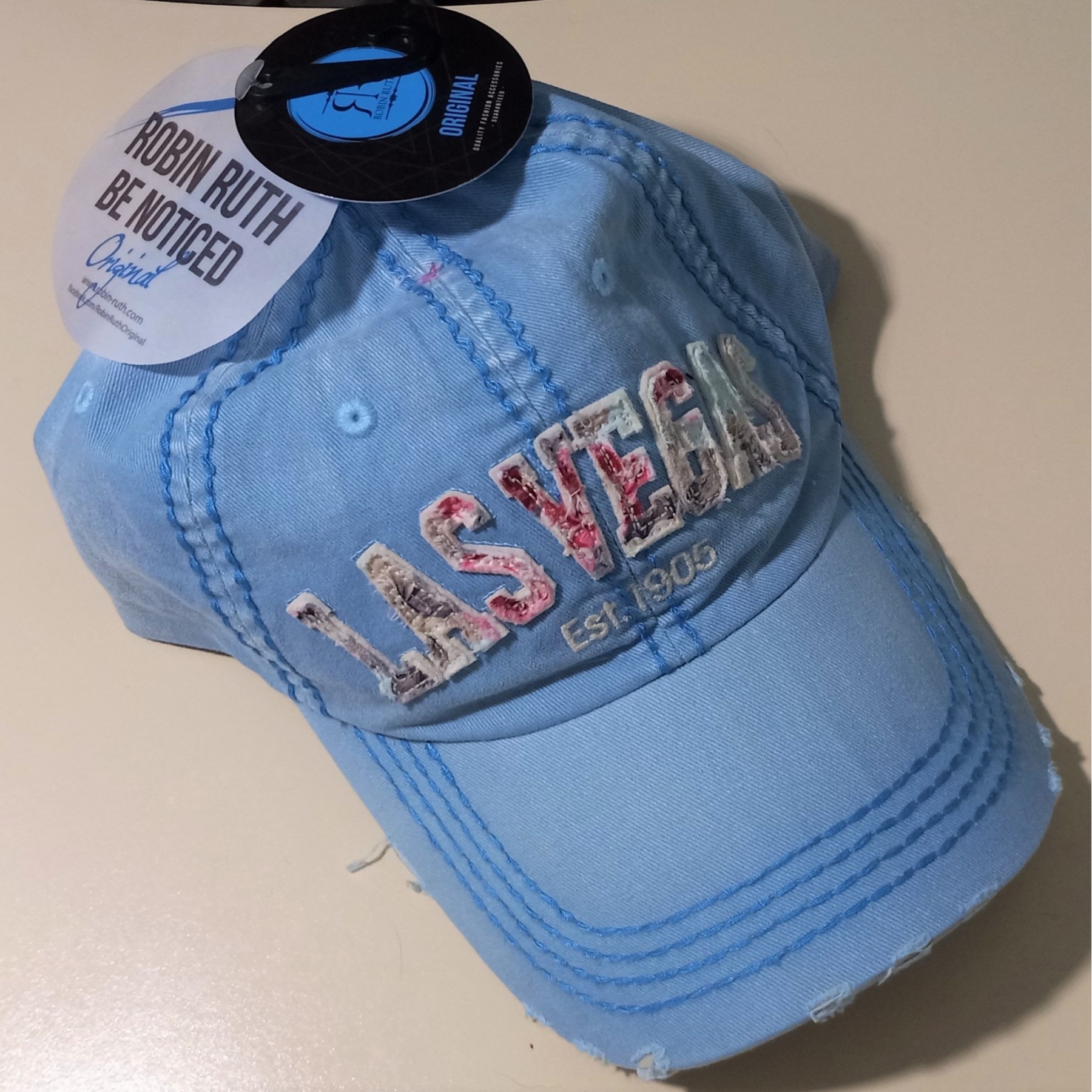 A Baby Blue Las Vegas Hat! (Designer Name Brand- Robin Ruth)