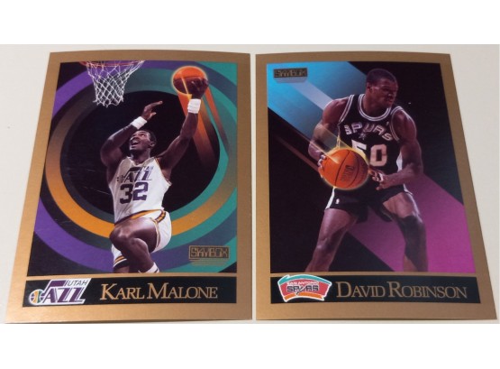 1990 Skybox:  Karl Malone & David Robinson (Rookie Card)