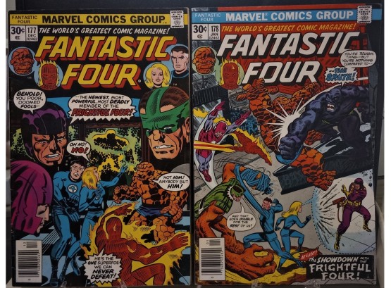 1977 Fantastic Four: (2 Comic Book Lot) Edition 177 & 178