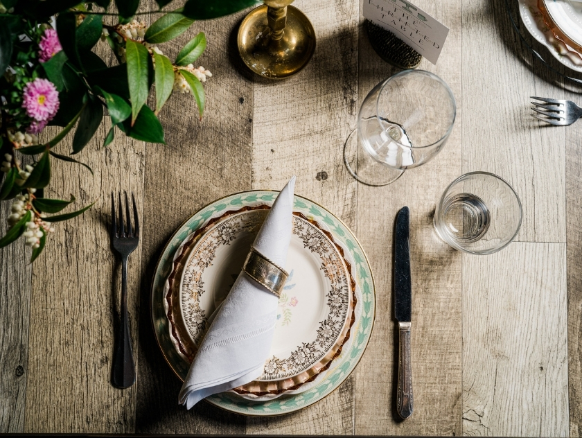 the thrifted table, vintage tablescape, rustic tablescape, emily kontos, natural table setting