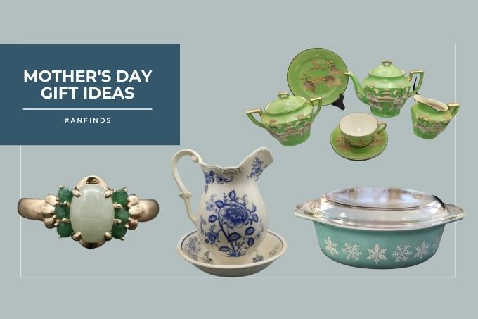 mother\'s day gift ideas, mother\'s day gifts, mother\'s day 2022, jewelry, birthstone jewelry, vintage pyrex, tea set, cookware, vintage vases, pitcher