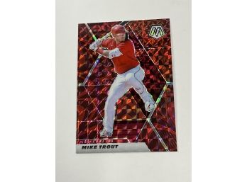 Mike Trout 2021 Mosaic Reactive Red Prizm