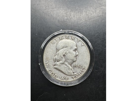 1952-D Silver Benjamin Franklin Half Dollar