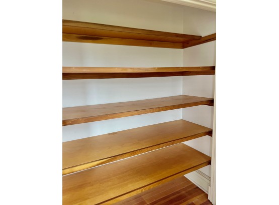 A Set Of 5 Wood Shelves - 67 Inches