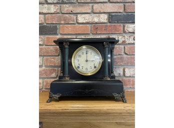Sessions Black Mantle Clock Circa 1900 - Works Bfr