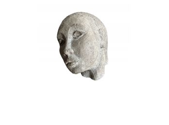 Late 20th Century Clay Sculpture Of A Females Head. Very Modernism