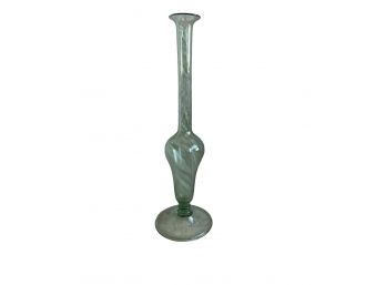Tall Italian Venetian Art Glass Vase Signed