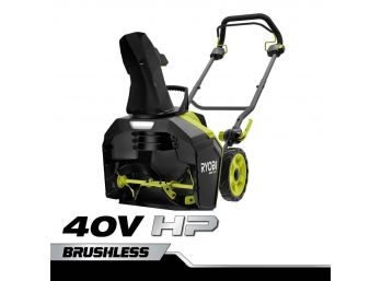 Ryobi 40 Volt Snow Blower 18'  With Battery And Charger