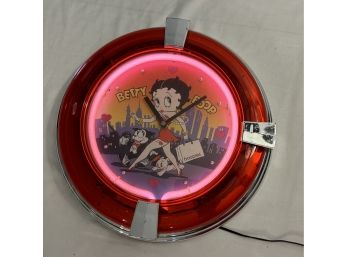 Betty Boop Neon Clock