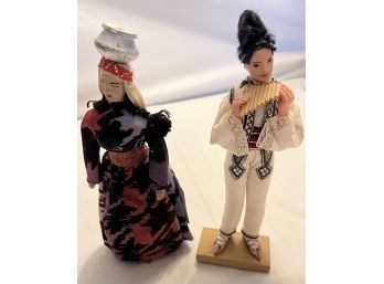 Romanian (1974) And Lebanese (1960) Hand Made Dolls