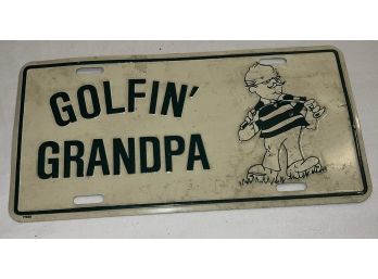 Golfin Grandpa License Plate