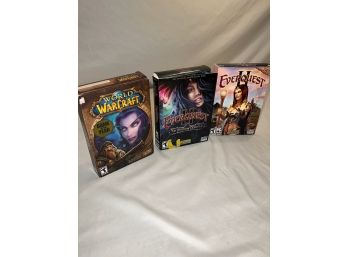 World Of Warcraft Everquest II  And Everquest II The Shadow Odyssey PC DVD-Rom Games