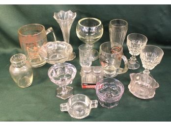 Misc. Glassware - Lg. Bud Mug, Sun Turned Purple Compote, Shakers, Simpson Paper Mug, More  (366)