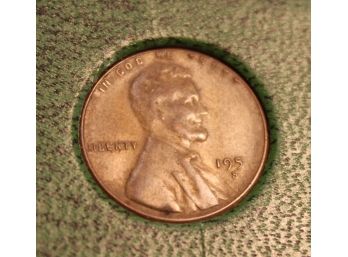 Filled Die Miss Strike- One Cent Dated 195 S, Missing Last Number On Date  (355)