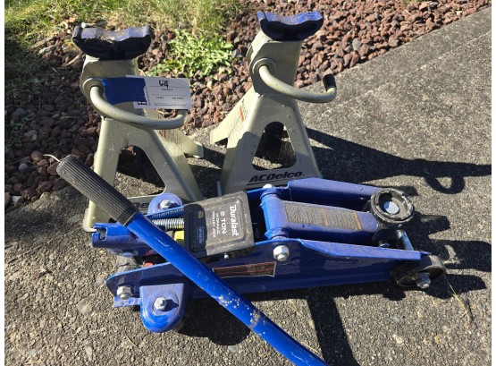 Lot 64 Hydraulic Jack And Jack Stands