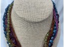 Vintage Colorful Beaded Multi Strand Necklace