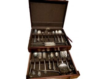 1914 Reed & Barton Antique 'Sierra' Silverware Settings For 6  Tons Of Extras! Includes Branded Box