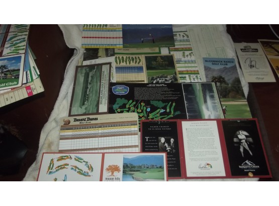 25 Different Golf Score Cards From Some Great Courses TPC Tahoe Troon Waialae