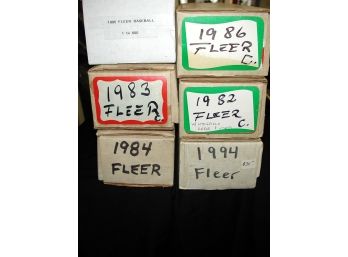 1981-1995 Fleer  Baseball Trading Cards- Mix Bundle - Lot Of 10