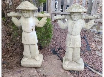 Pair Of Asian Garden Statues