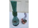 2 Glass Smoking Pipes 10'' And 7.5'