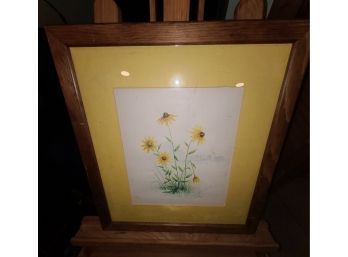 Retro Watercolor Signed By P. Douggard 19x17