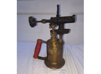Vintage Antique Clayton & Lambert Co Brass Blow Torch Unpolished Patina
