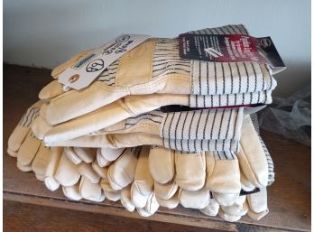 BOSS NEW LEATHER GLOVES LOT (11) LARGE PIGSKIN PALM