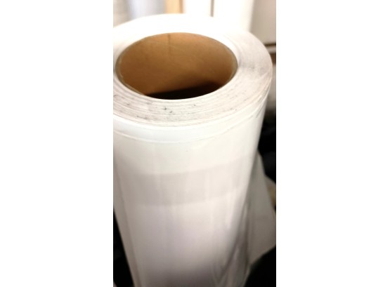 Two (2) 54' Rolls White Glossy Vinyl Printing Material