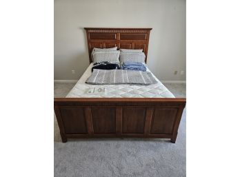 Queen Sized Cherry Wood Bed W/Bedding