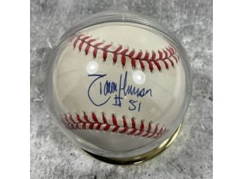 090 Collectible Autographed Randy Johnson Seattle Mariners MLB Baseball Players Encased Baseball