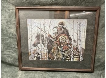 032  Michael Gentry Native American Unsigned Framed Print