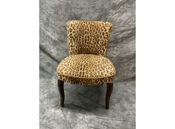 065 Antique Small Sized Leopard  Side Chair