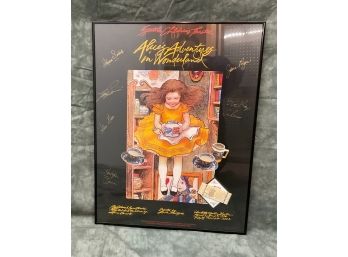 033 Seattle Children Theatre Autographed By Cast Of 'Alice's Adventures In Wonderland' Framed Poster
