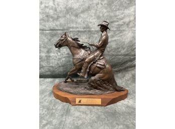 041 Mehl Lawson, 2003 / Manntana Derby Classic Kalispell, MT Bronze Sculpture /Open Champion NRHA Trophy, 2007