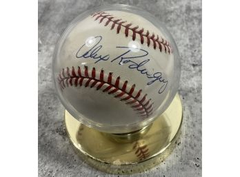 089 Collectible Autographed Alex Rodriguez Seattle Mariners Baseball MLB Player Encased Baseball