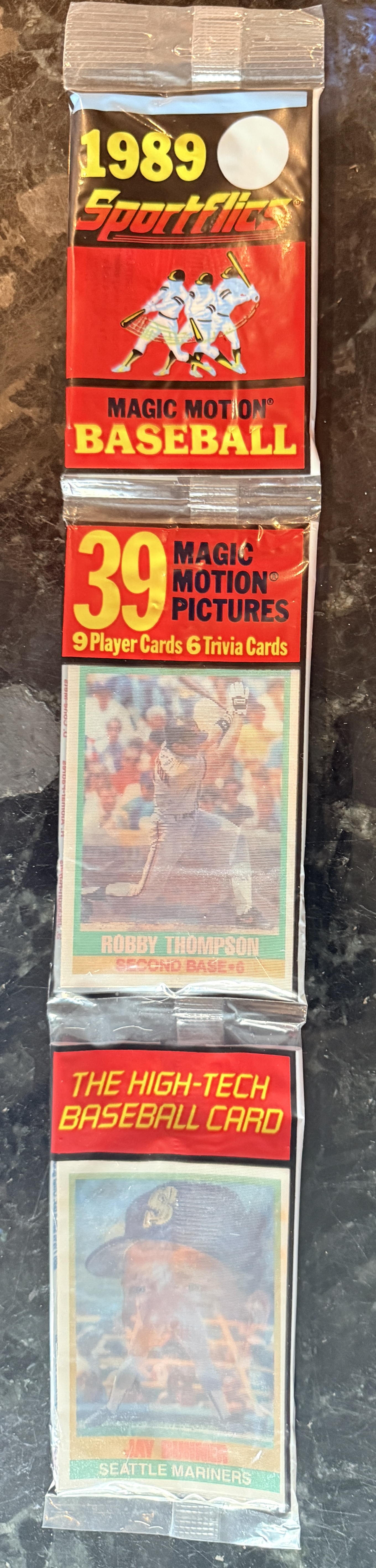 1989 Sportsflics Sealed Unopened Rack Pack - Rickey Henderson Fernando Valenzuela Showing