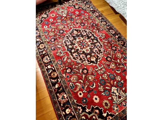 Hand Knotted Persian Rug - Blues & Reds