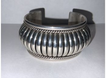 Tom Charley Navajo Sterling Silver Cuff Bracelet