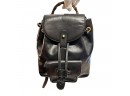 Vintage Gucci Backpack Bamboo Leather Black Authentic